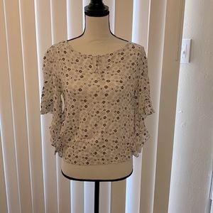 Lauren Conrad | Ruffled 3/4 Sleeve Top | Lightweight